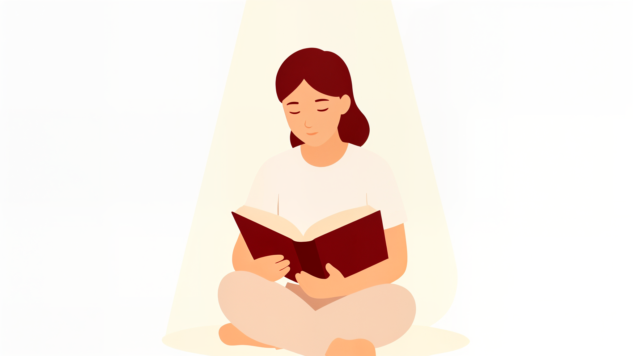 Persona sentada en silencio con la Biblia abierta